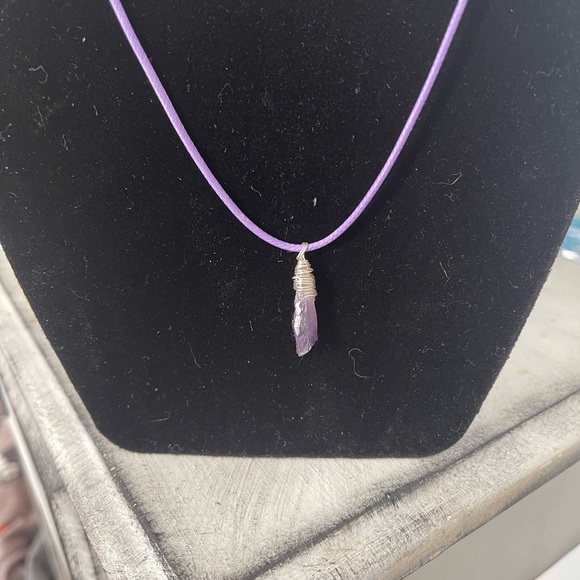 Amethyst earrings and necklace - Picture 3 of 3